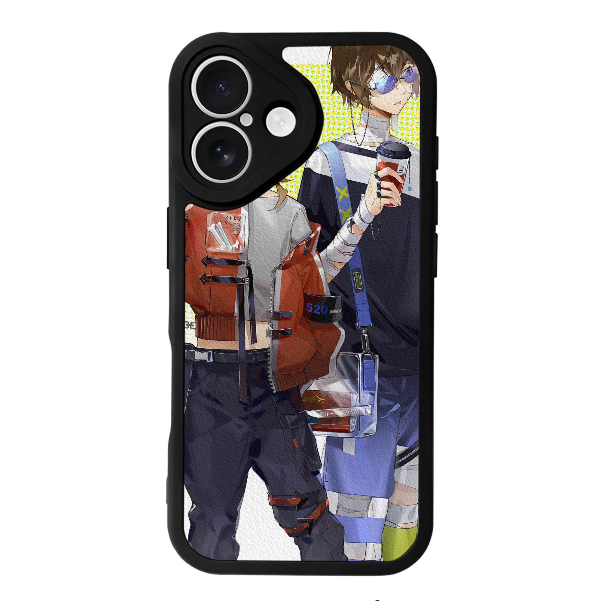 （画像用） 文豪ストレイドッグス Bungo Stray Dogs 【iPhone 16シリーズ対応】シリコンスマホケース（レザー調） 材質：シリコン
